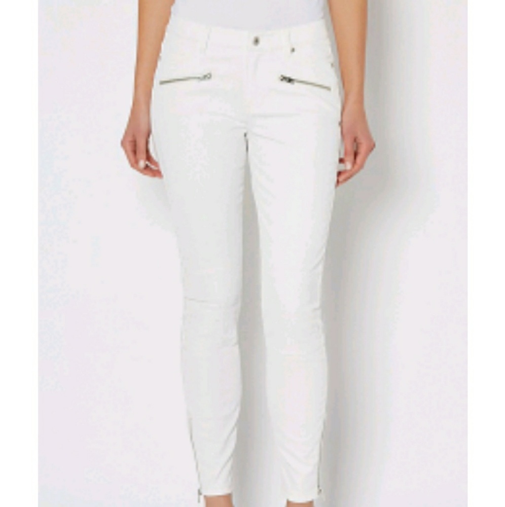Witchery White Coated Biker Jeans
